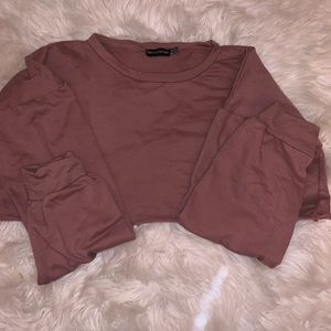 Mauve cropped sweatshirt